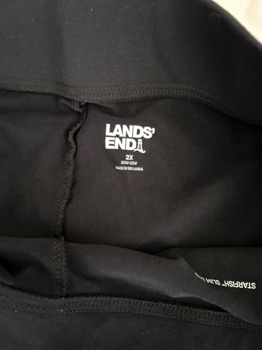 Lands' End Starfish Straight-Leg Pants with small zip front pocket - Picture 2 of 3